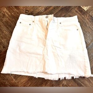 Women’s white jean skirt